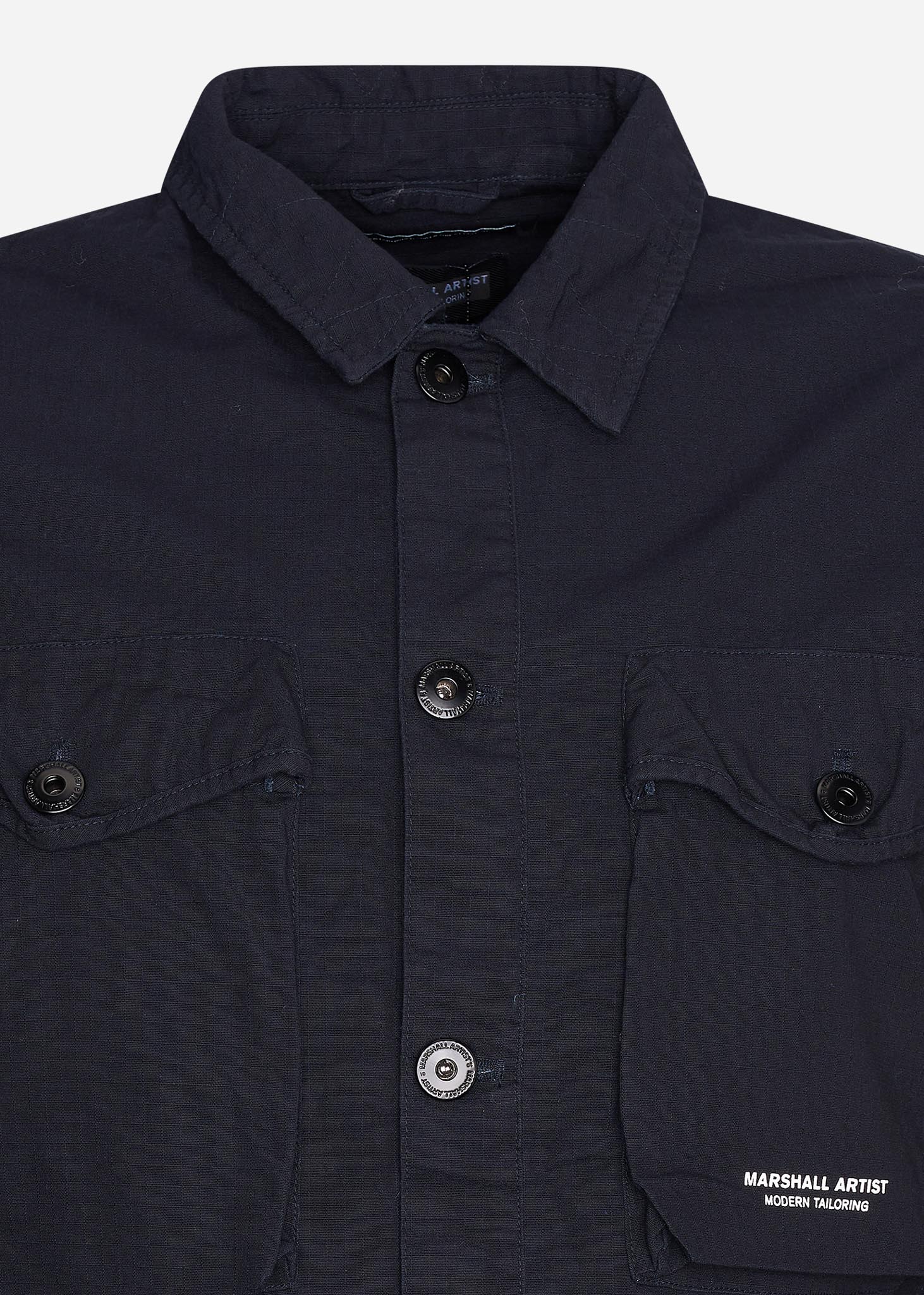 Marshall Artist Overshirts  Cotton ripstop overshirt - navy 