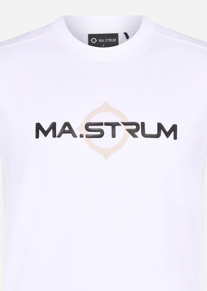 MA.Strum T-shirts  SS logo print tee - optic white 