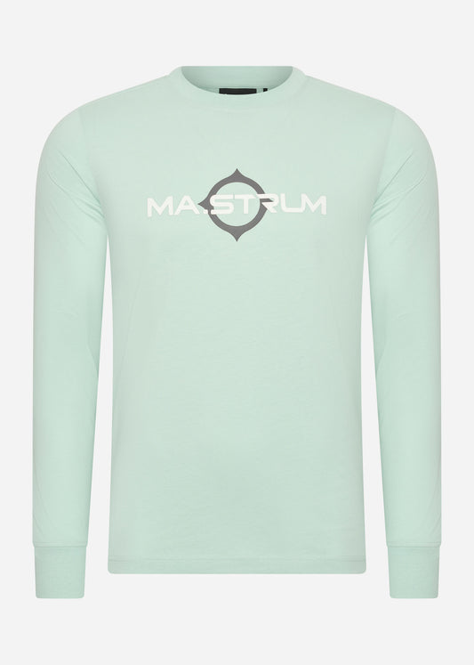 MA.Strum Longsleeve Tees  LS logo print tee - mist green 