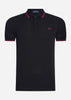 Fred Perry Polo's  Twin tipped fred perry shirt - black tawny port 