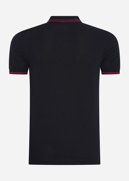 Fred Perry Polo's  Twin tipped fred perry shirt - black tawny port 