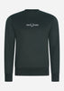 Fred Perry Truien  Embroidered sweatshirt - night green 