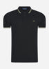 Fred Perry Polo's  Twin tipped fred perry shirt - black ecru pistachio 