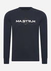 MA.Strum Longsleeve Tees  LS logo print tee - ink navy 