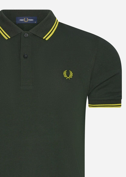 Fred Perry Polo's  Twin tipped fred perry shirt - brit green citron 