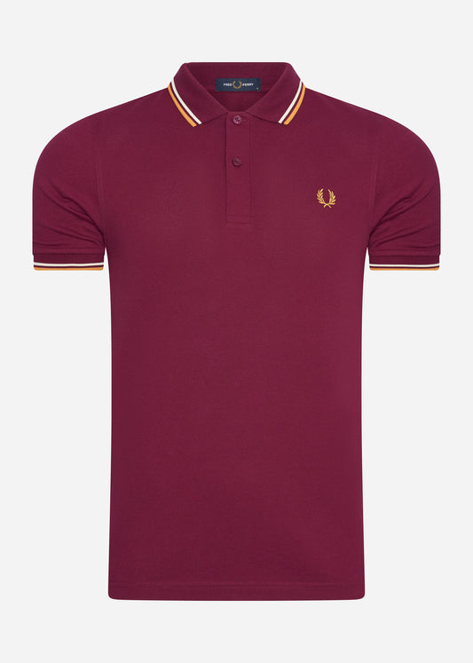 Fred Perry Polo's  Twin tipped fred perry shirt - tawny port gold gold 