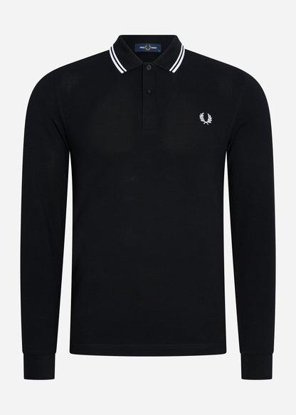 Fred Perry Longsleeve Polo's  LS twin tipped shirt - black 