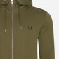 Hooded zip through sweatshirt - military green
