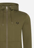 Fred Perry Vesten  Hooded zip through sweatshirt - military green 