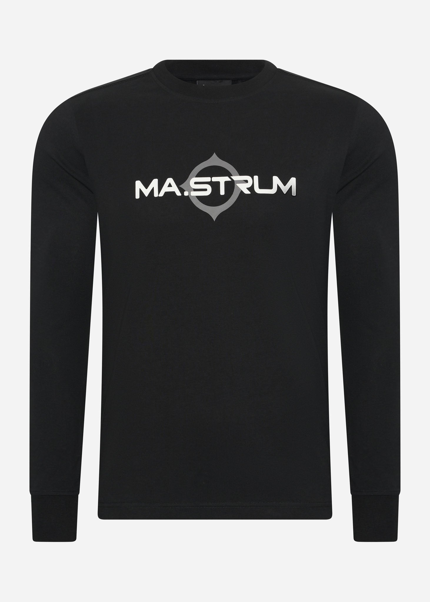 MA.Strum Longsleeve Tees  LS logo print tee - jet black 