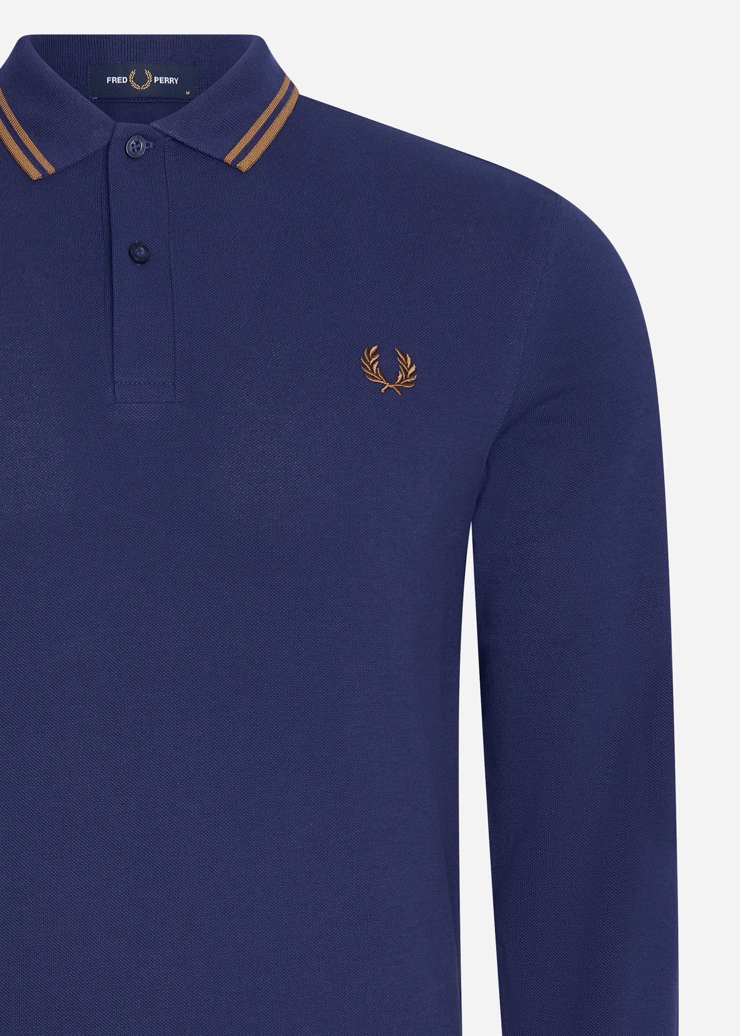 twin tipped longsleeve polo french navy