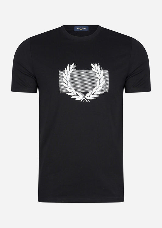 Fred Perry T-shirts  Colour block Laurel wreath t-shirt - Black 