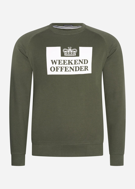 weekend offender trui dark green