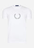 Fred Perry T-shirts  Reflective laurel wreath t-shirt - white 