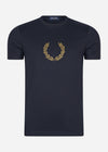 Fred Perry T-shirts  Laurel wreath graphic t-shirt - navy 