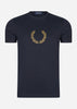 Fred Perry T-shirts  Laurel wreath graphic t-shirt - navy 