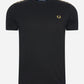fred perry gold taped t-shirt black