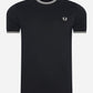 fred perry tipped t-shirt zwart 