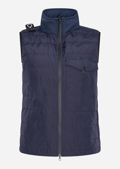 MA.Strum Bodywarmers  Softshell down quilt gilet - ink navy 