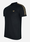 Fred Perry T-shirts  Contrast tape ringer t-shirt - black gold 