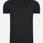 fred perry tonal taped ringer t-shirt zwart