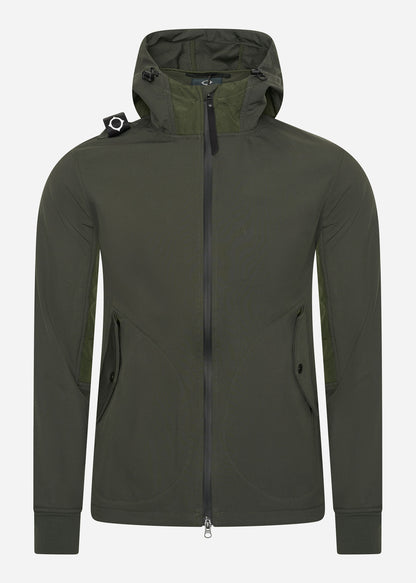 MA.Strum Jassen  Softshell full zip hooded jacket - oil slick 