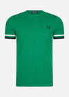 Fred Perry T-shirts  Bold tipped pique t-shirt - fp green 