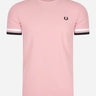 Fred Perry T-shirts  Bold tipped pique t-shirt - chalky pink 