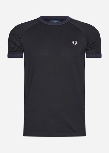 Fred Perry T-shirts  Panelled taped t-shirt - black 