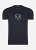 Fred Perry T-shirts  Circle branding t-shirt - navy 