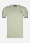 Fred Perry T-shirts  Twin tipped t-shirt - seagrass 