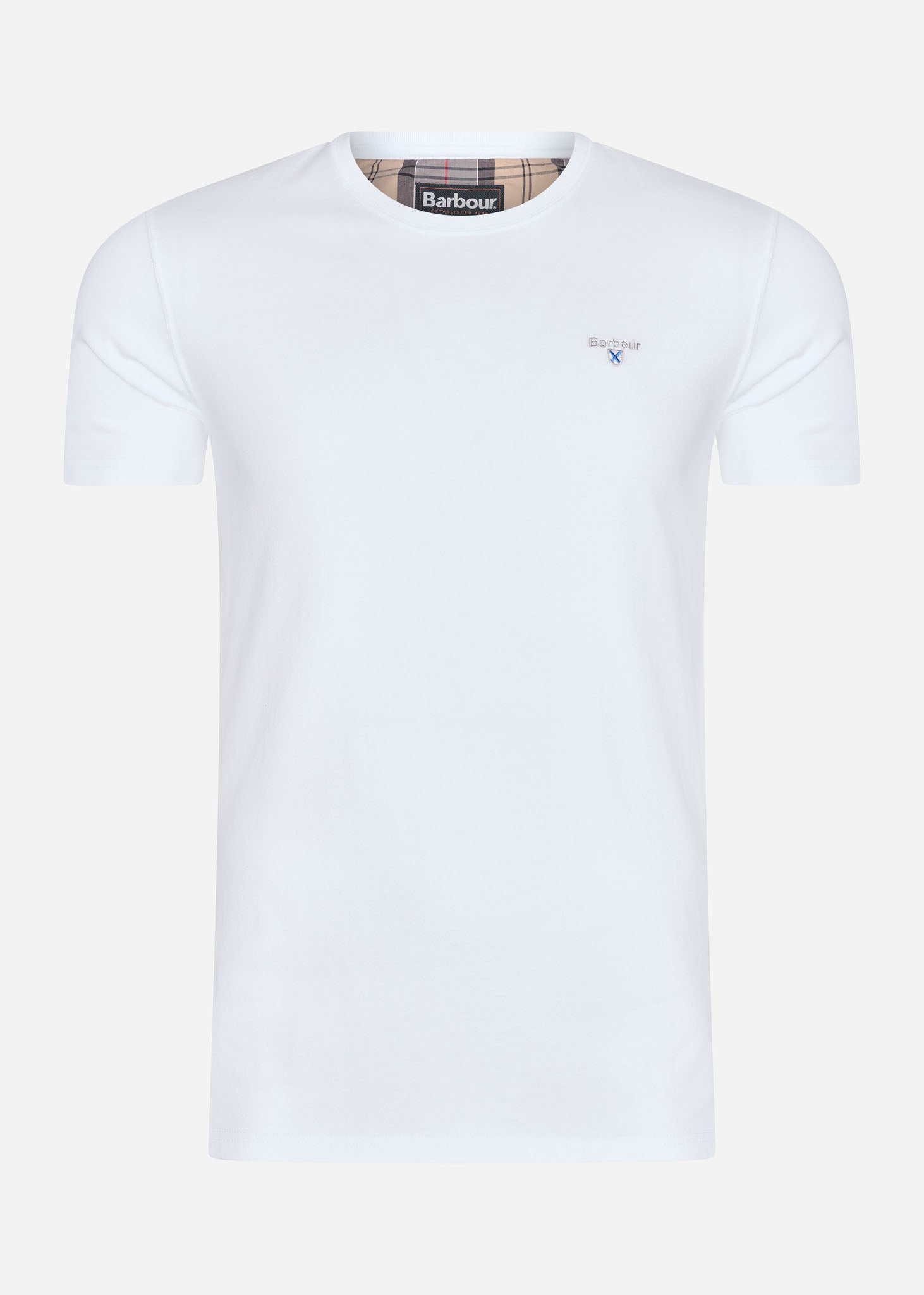 Barbour T-shirts  Tartan sports tee - white 