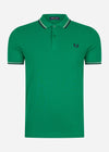 Fred Perry Polo's  Twin tipped fred perry shirt - fp green 