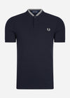 Fred Perry Polo's  Bomber collar polo shirt - navy 