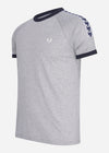 Fred Perry T-shirts  Panelled taped t-shirt - steel marl 