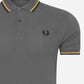 fred perry polo gunmetal grijs