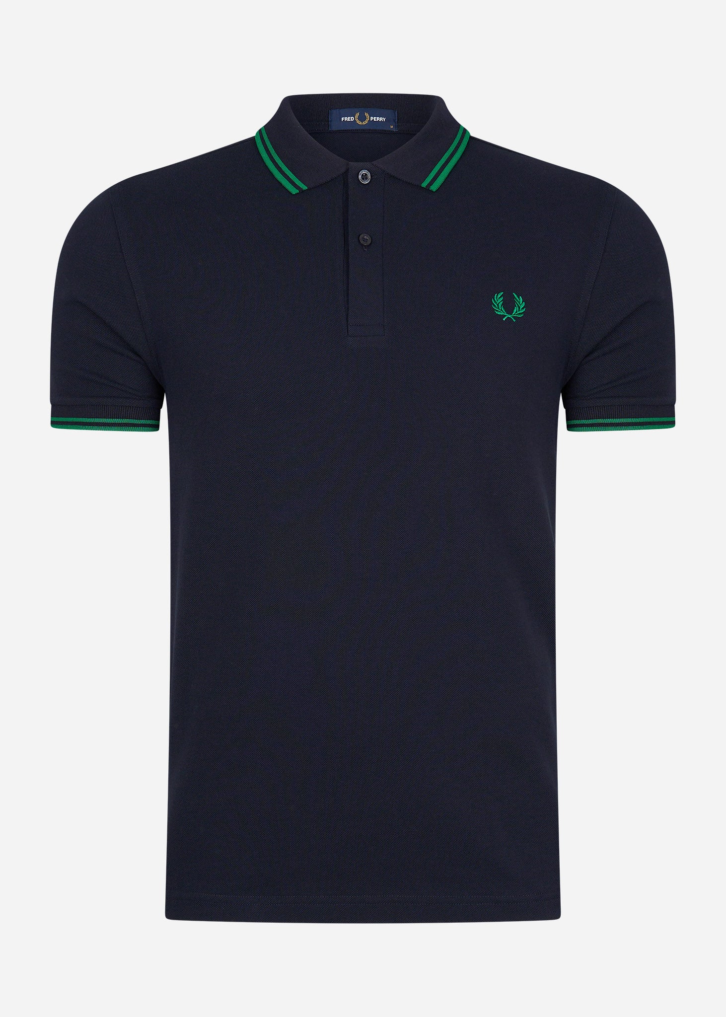 Fred Perry Polo's  Twin tipped fred perry shirt - navy fp green 