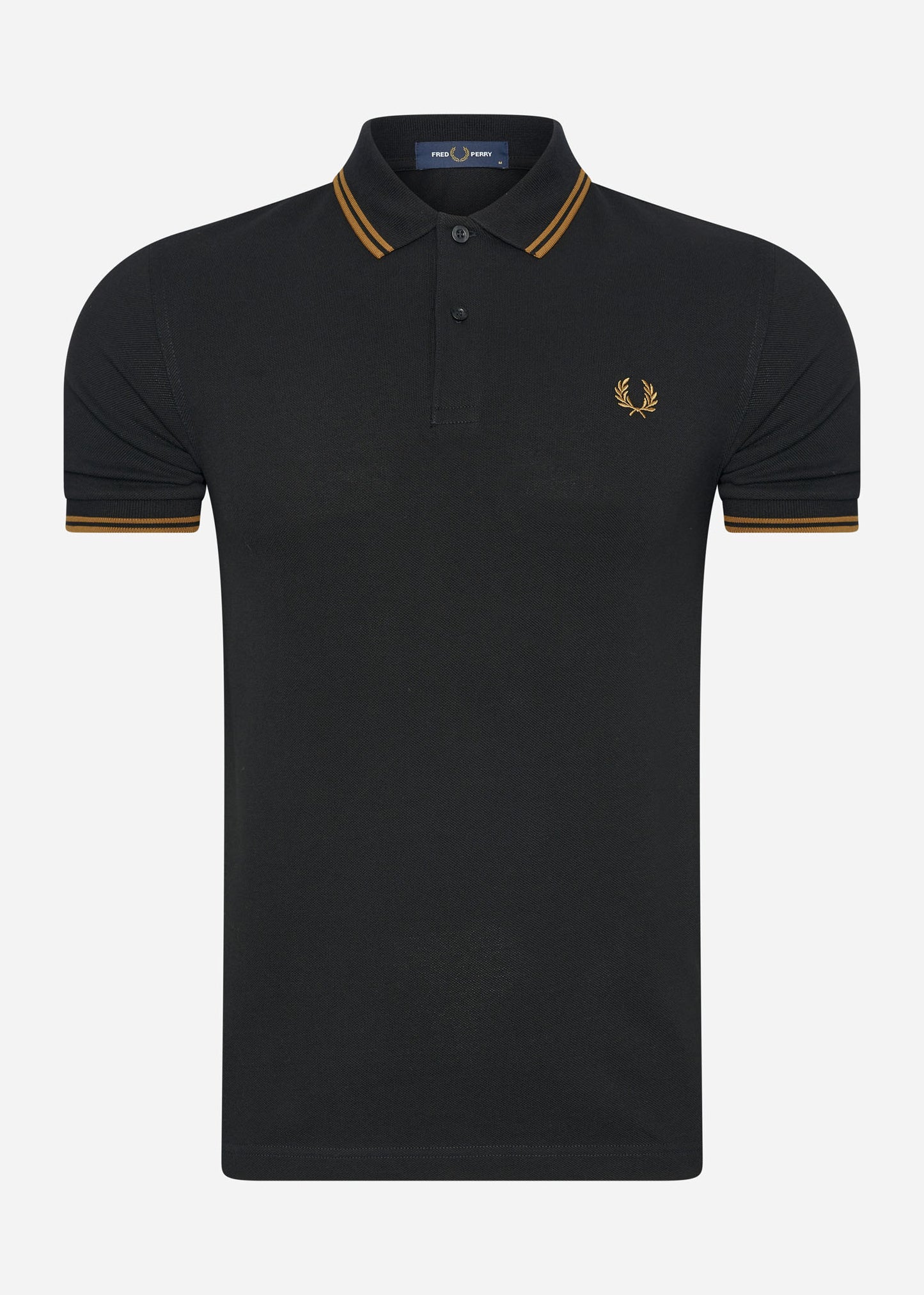 Fred Perry Polo's  Twin tipped polo - dark caramel black 