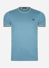 Fred Perry T-shirts  Twin tipped t-shirt - ash blue 