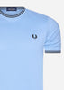 Fred Perry T-shirts  Twin tipped t-shirt - sky 