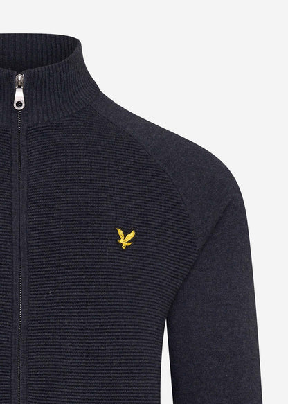 Lyle & Scott Vesten  Knitted zip through - dark navy marl 