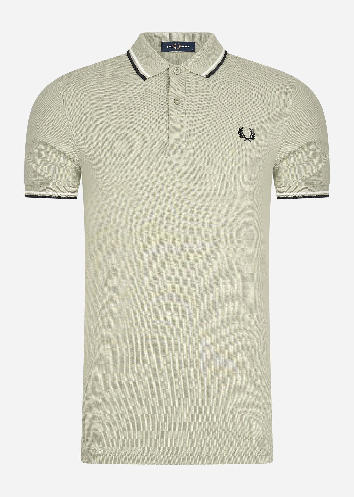 Fred Perry Polo's  Twin tipped fred perry shirt - seagrass snow white black 