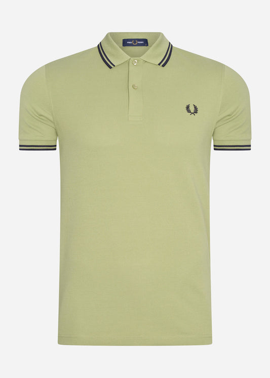 Fred Perry Polo's  Twin tipped fred perry shirt - sage green 