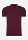 Fred Perry Polo's  Twin tipped fred perry shirt - oxblood ecru black 