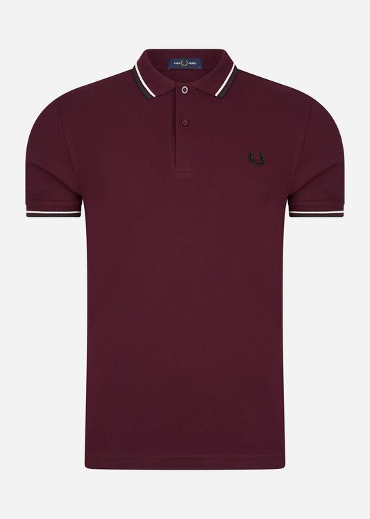 Fred Perry Polo's  Twin tipped fred perry shirt - oxblood ecru black 