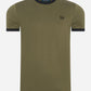 Tonal tape ringer t-shirt - military green