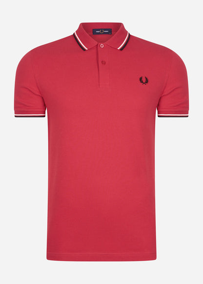 Fred Perry Polo's  Twin tipped fred perry shirt - washed red snow white black 