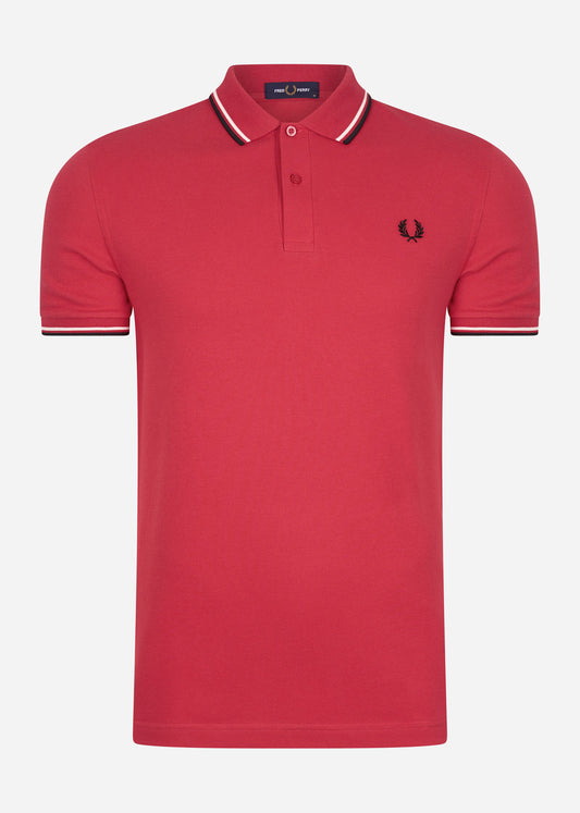 Fred Perry Polo's  Twin tipped fred perry shirt - washed red snow white black 