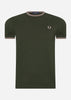 Fred Perry T-shirts  Twin tipped t-shirt - hunting green 