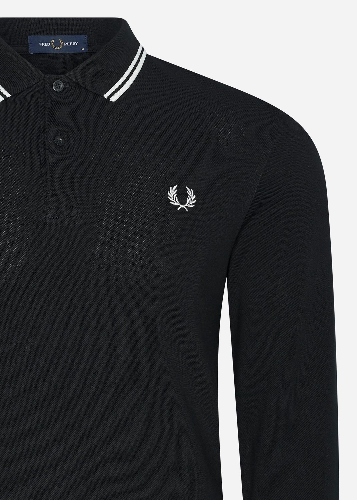 Fred Perry Longsleeve Polo's  Ls twin tipped polo shirt - black 